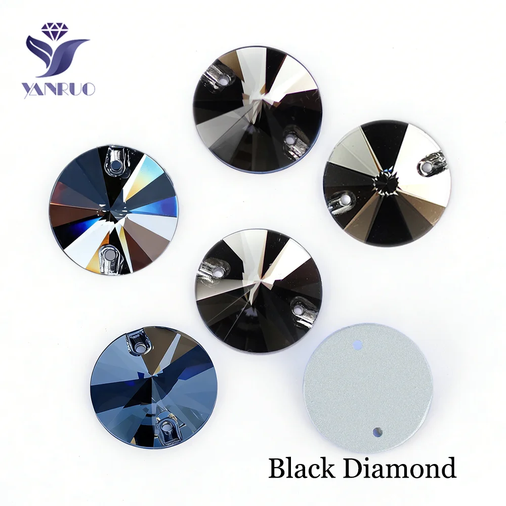 Premium Round Sew-On Rhinestones – Flat Back Glass Stones