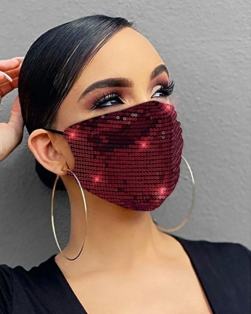 Sequins Cosplay Face Cover Breathable Washable and Reusable Mouthcover 3