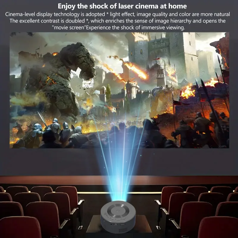 YT200 LED Mobile Video Mini Projector Home Theater Media Player Kids Gift Cinema Wired Same Screen Projector Home Theater Projec