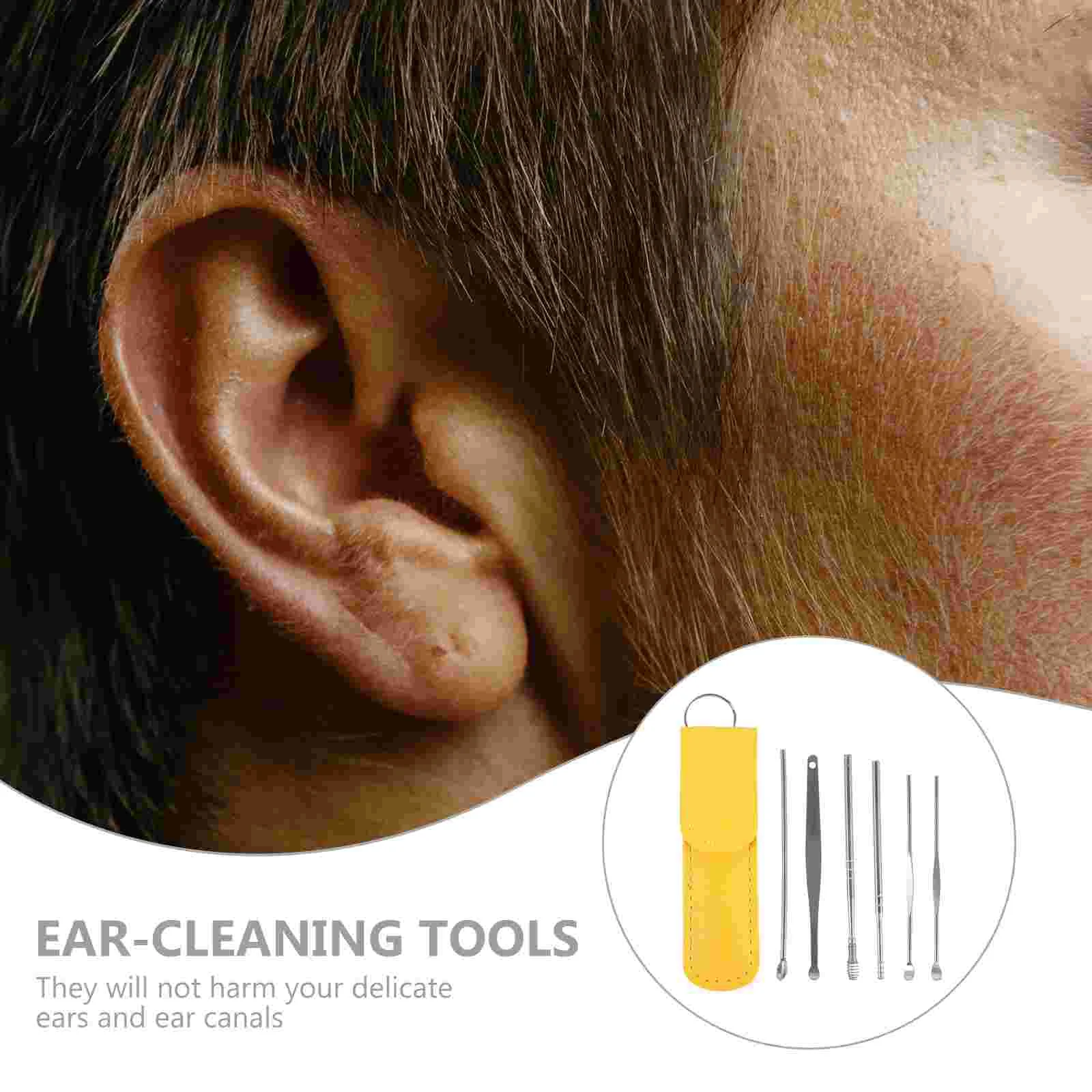Flashlight Ear Wax Remover 6-piece Set of Ear-picking Spoons Tweezers Earwax Removal 6
