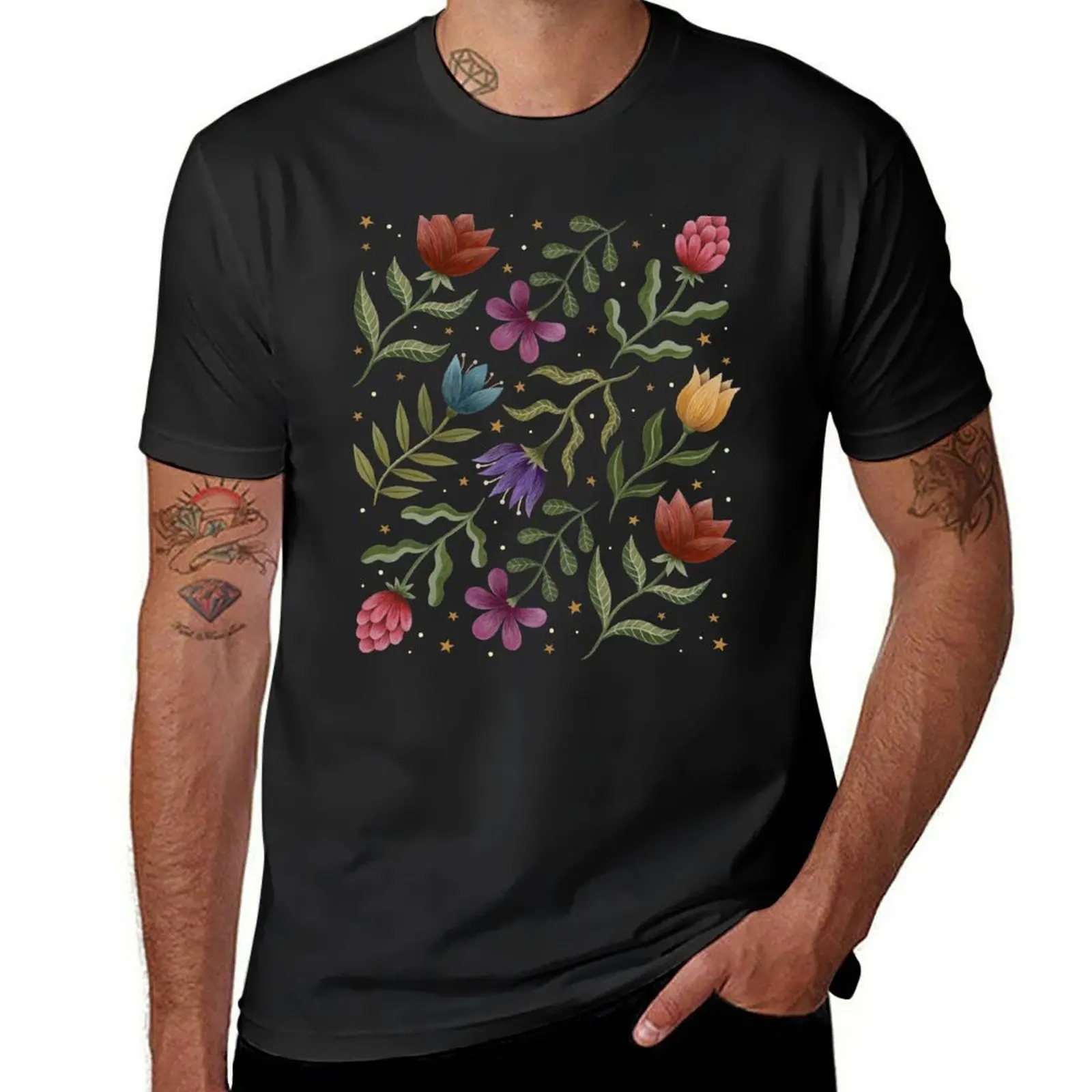 Summer night garden T-Shirt cute clothes kawaii clothes oversizeds boys whites men clothing