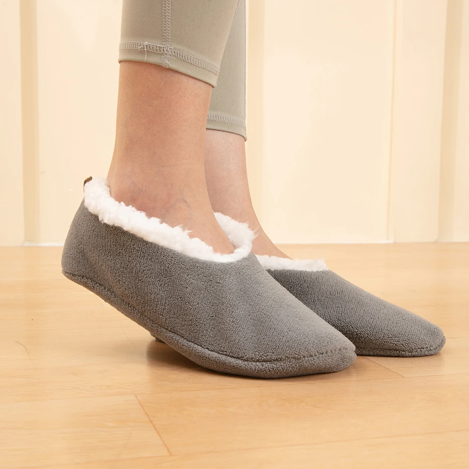Frauen Indoor Boden Socken Warm Halten Winter Männer Nicht-slip Boden Schuhe Weichen Bequemen 2022 Neue Mode Damen Hause hausschuhe – Detail 8