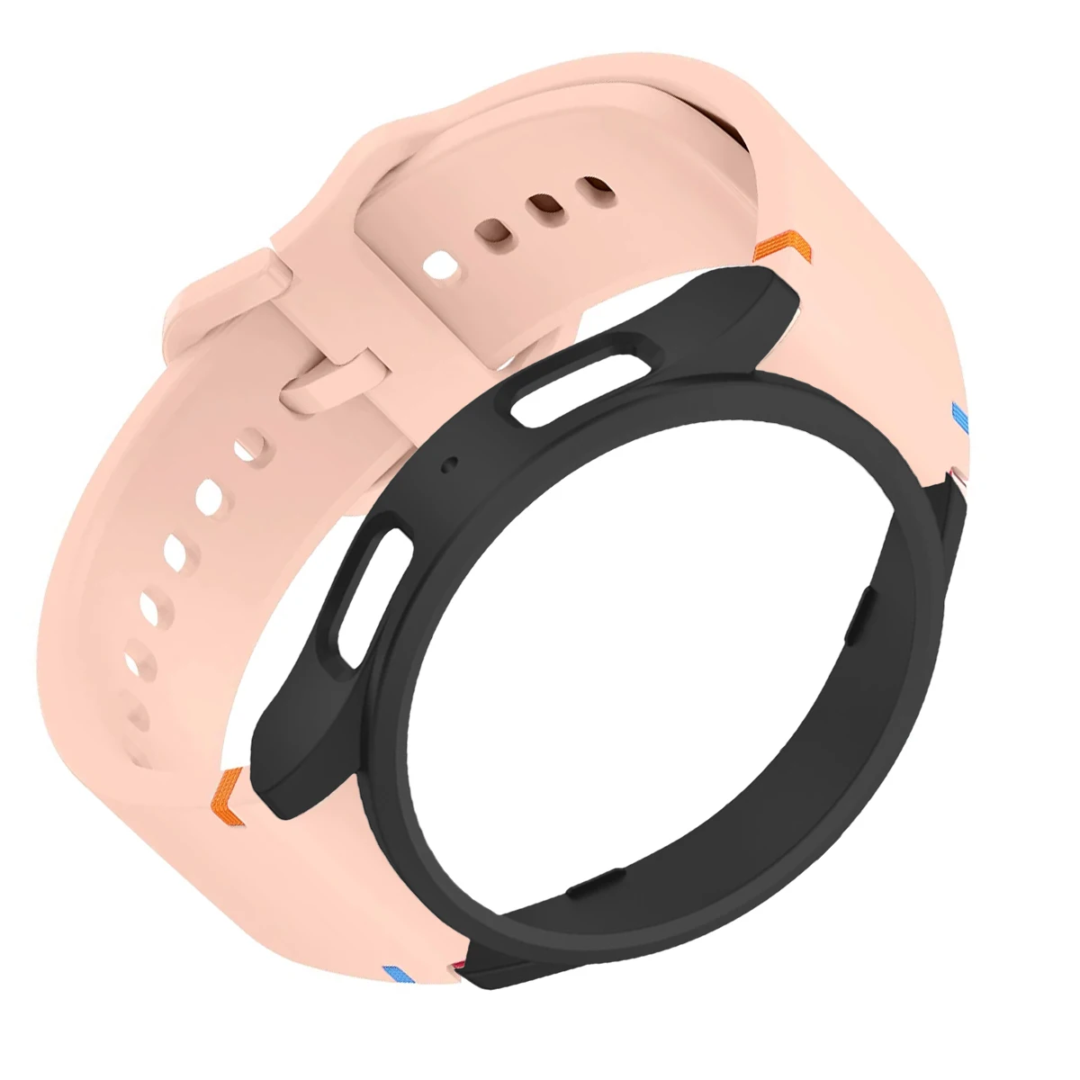 Silicone Band with Protective Bumper Case & Strap