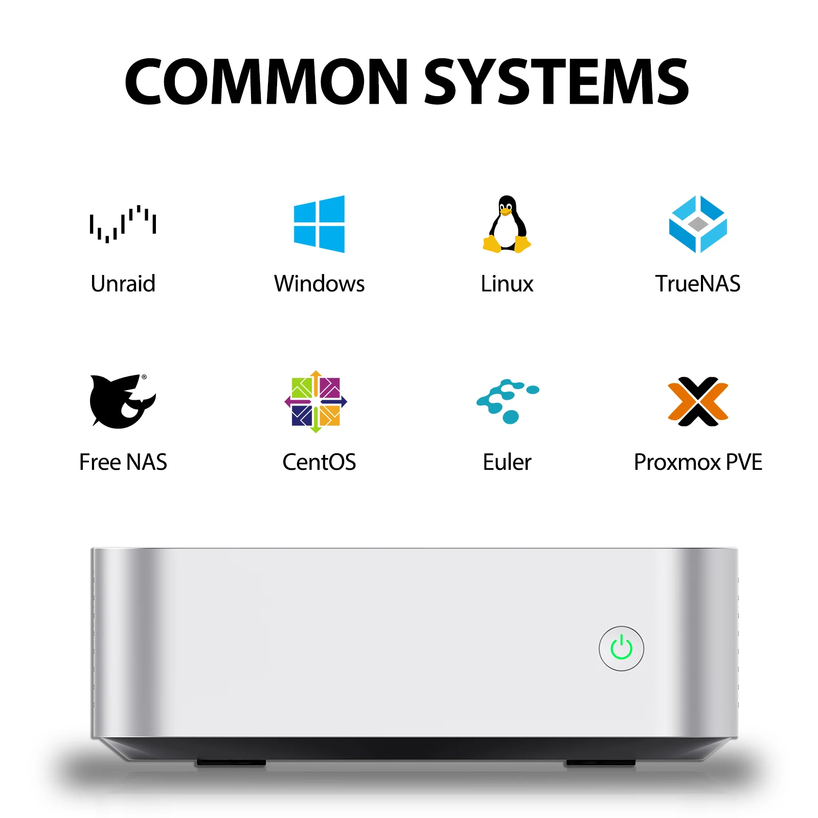 NAS 네트워크 스토리지 DIY 스토리지 서버, 개인 클라우드 Aifpro 빌드 M.2 소형 호스트 서버, 3.4GHz 4 코어 4 스레드, K100, 256GB