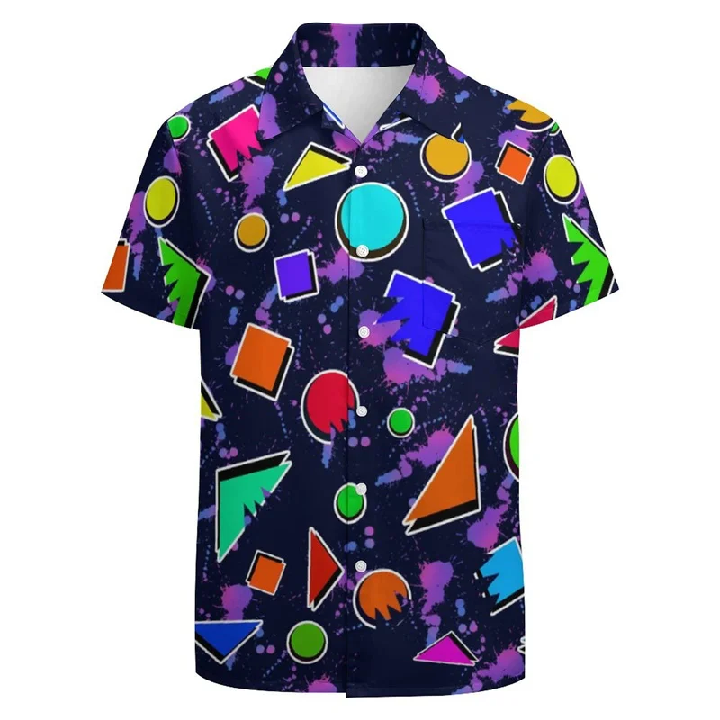 Casual Turtle Floral Graphic Shirts For Men Clothing 3D Printed Hawaiian Shirt Short Sleeve Y2k Tops Kawaii Clothes Lapel Blouse 5