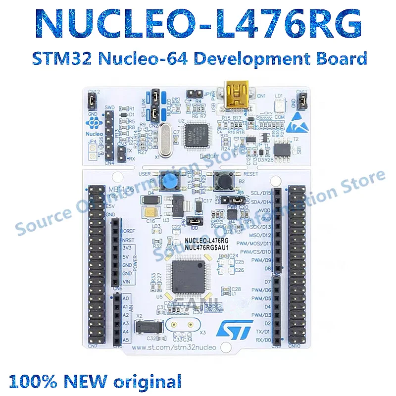 

NUCLEO-L476RG, Microcontrollers Development Boards, STM32L476RGT6, STM32, Nucleo-64