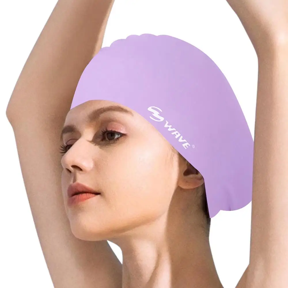 Bonnet de bain en Silicone pour femmes, imperméable, Protection des cheveux  longs, haute élasticité, pour le surf, la plongée, la piscine, taille libre  - AliExpress