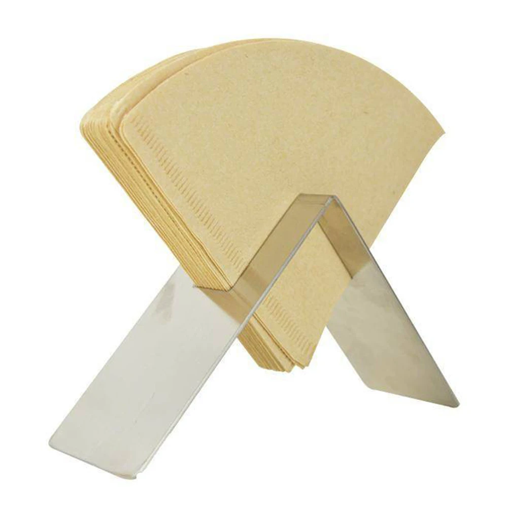 

Dustproof And Moisture Proof Coffee Filter Holder Smooth Surface Space Saving Design Transparent Overturn Cover