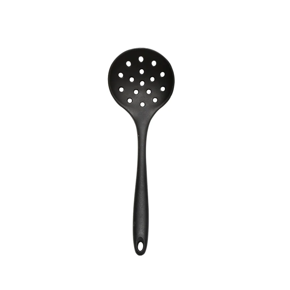 Silicone Non-Stick Cooking Utensil Set with Spatula and Strainer Spoon