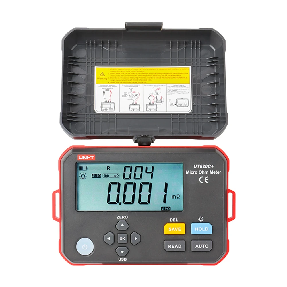 UNI-T UT620C Plus Micro Ohmmeter DC Low Resistance Tester 0.001m&Omega;~300.0k&Omega; Auto & Manual Range Digital Ohm Meter resistance tester