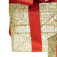 Set of 3 Christmas Lighted Gift Box Decoration with US Plug for Holiday Wedding 2