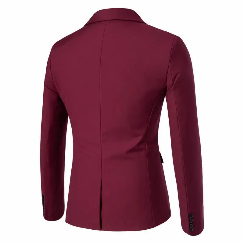 Autumn and Winter Men's Fashion Casual Suit Cover Men's Clothing One-button Suit Vest Two-piece