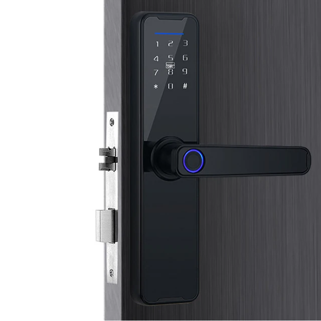 TTLock APP Remote Control Intelligent Fingerprint Password Card Lock With Key 5050 Lock Mortise 3