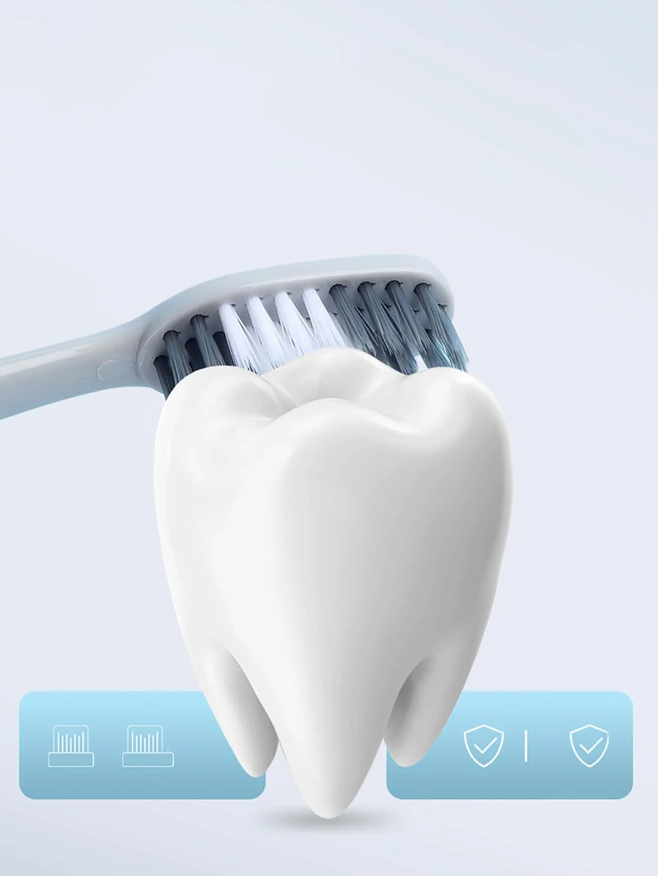 8 Pcs Toothbrush Tongue Scraper Soft Bristle Dental Teeth Brush Bamboo Silicone Gel Eco Friendly Handle Oral Care Cleaning Tools