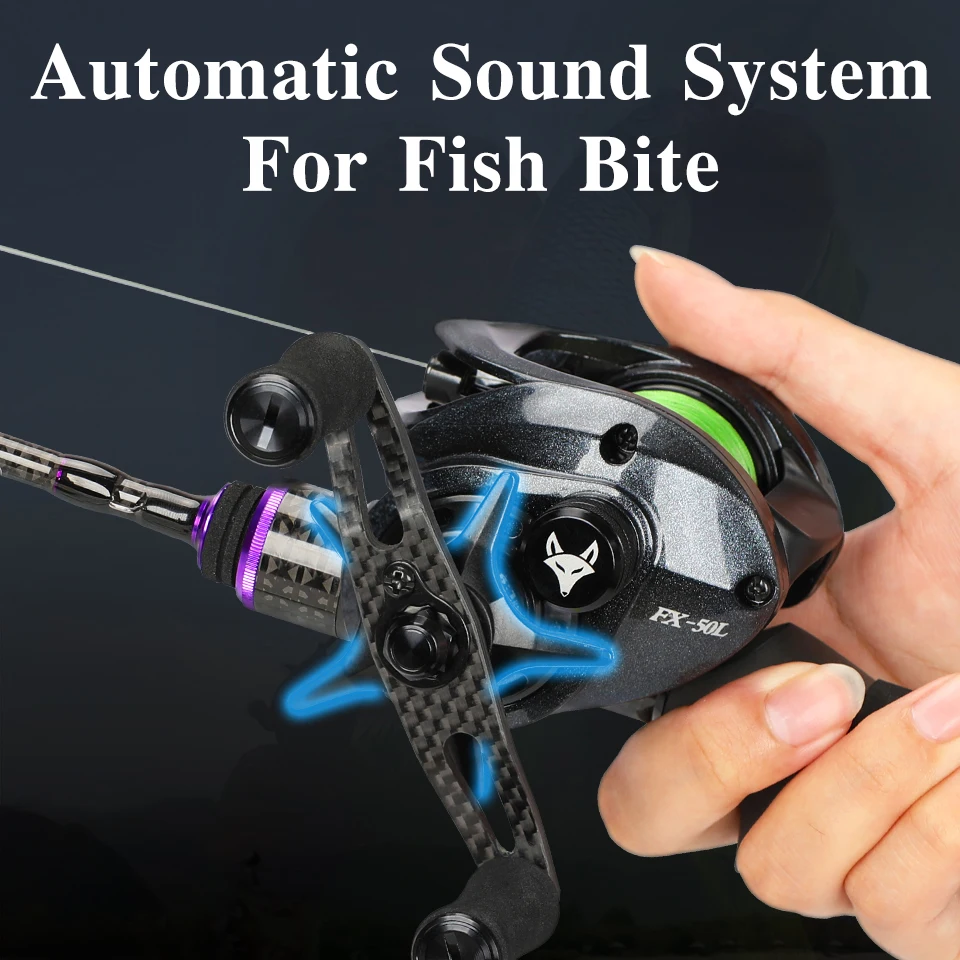 TSURINOYA SPIRIT FOX 50 Baitcasting Fishing Reel Brass Gear 7.3:1  Ultra-light Smooth Finesse System Long Casting Versatile Wheel