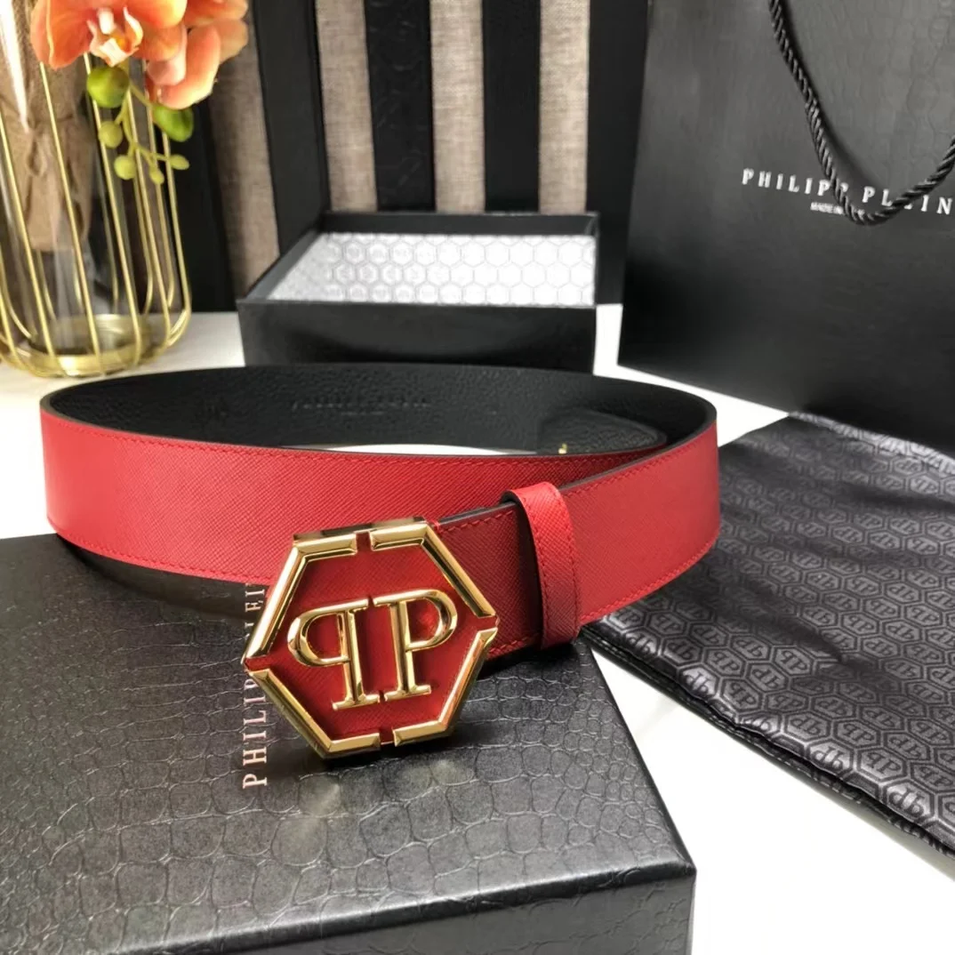 Philipp Plein 2024 Classic retro fashion business belt for men and