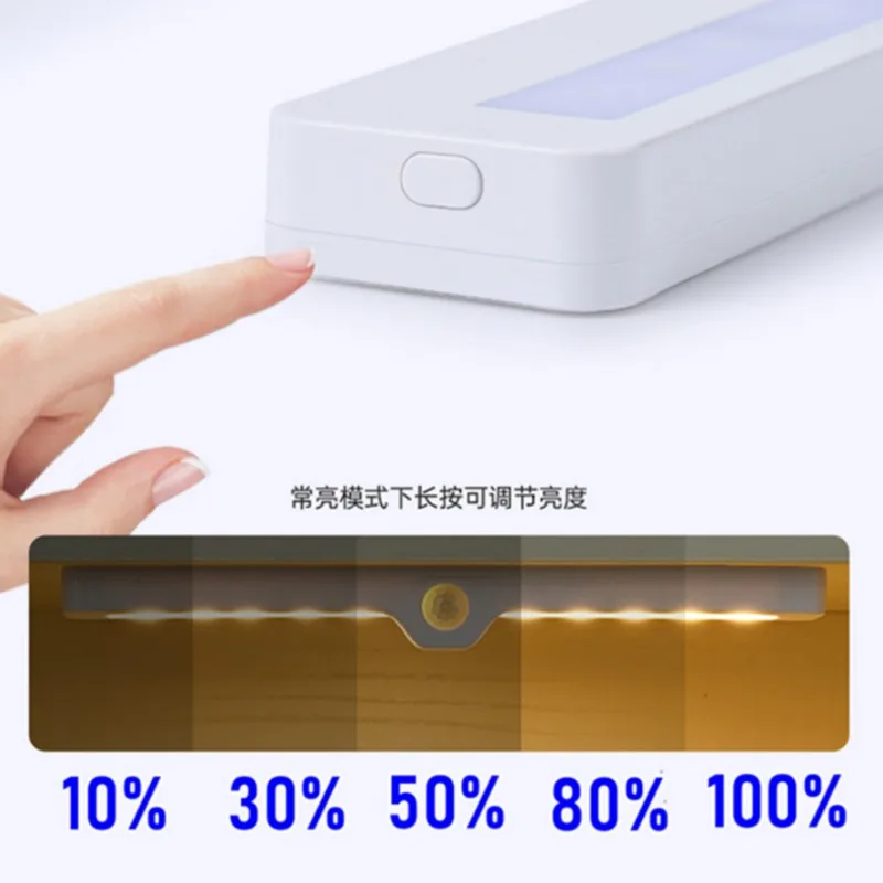 LED Motion Sensor Light Night Light Wireless USB Under Cabinet For Kitchen Cabinet Bedroom Wardrobe Sensor Lighting motion sensor light