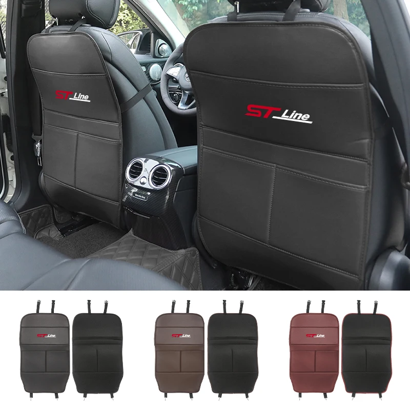 Seggiolino Auto In Pelle Anti Kick Pad Schienale Protector Seat Storage Kick Pad Per Ford St Racing Performance Focus Mk2 Mk3 Fiesta