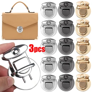 3Pcs Metal Locks Bag Clasp Catch Buckles for Handbags Purse Totes Closures Snap Clasps DIY Craft Hardware Case Bag Accessories