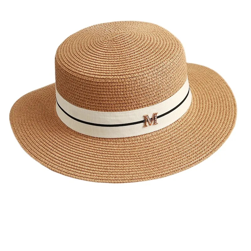 Womens Mens Wide Brim Straw Panama Hat Fedora Boater Hat Foldable Summer Beach Sun Hat Straw Hat for Women 2