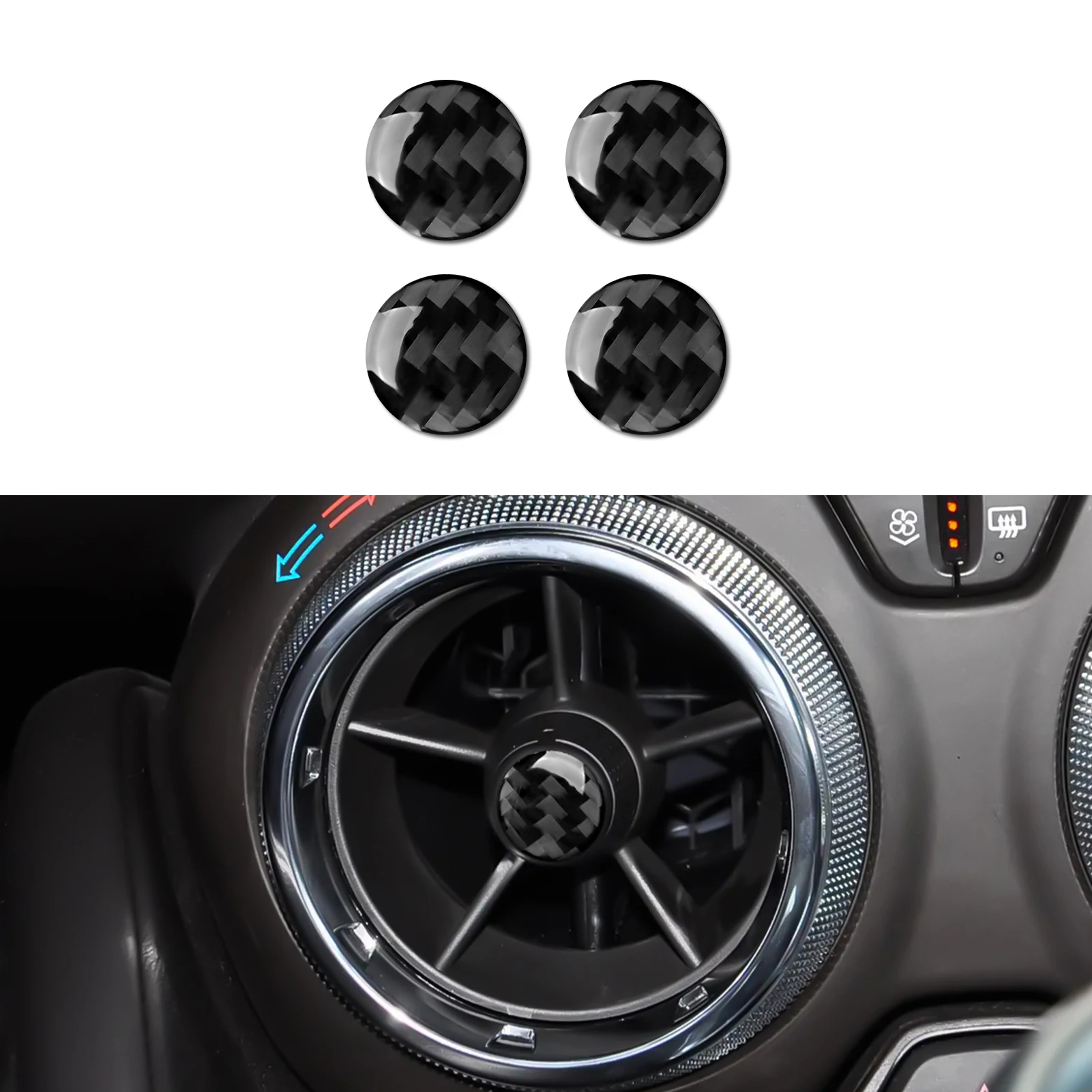 

Car Center Air Vent Sticker Decal Carbon Fiber Trim Cover for Chevrolet Camaro 2016 2017 2018 2019 2020 2021 2022 Accessories