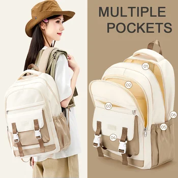 Backpacks for Students High Capacity College Women Backpack Trendy Laptop School Bag Girl BookBag Travel Backpack Aesthetic Bags 1