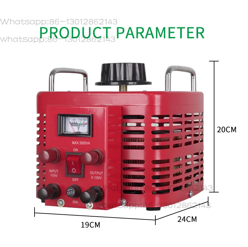 TDGC-3KVA 조정 가능한 110V 가변 변압기 단상 수동 전압 조정기 포인터 접점형
