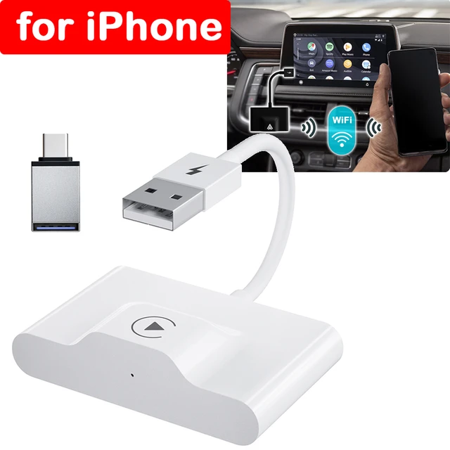 Wireless CarPlay Adapter for lPhone Wireless Auto Car Adapter,Apple Wireless  Carplay Dongle,Plug Play 5GHz WiFi Online Update