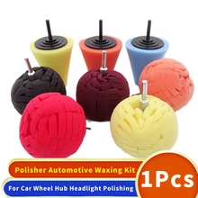 

Car Polishing Pad Buffing Foam Sponge Pad Cone Polisher Buffer Pad Automotive Waxing Kit for Car Wheel Hub Headlight Polishing