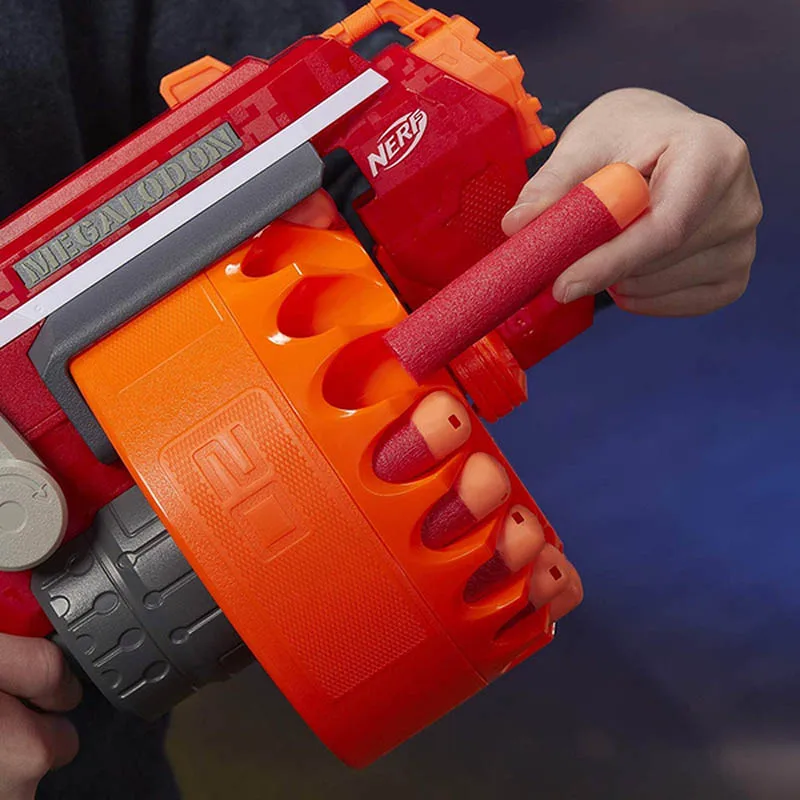 Pistola de brinquedo TISNERF-N-Strike Mega Series Blasters, dardos  vermelhos e azuis, balas de espuma, refil, compatível com Nerf, 60 unidades