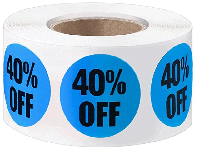 Etichette Sconto Autoadesive 20% E 30% - 1000 Pezzi Per Promozioni In Negozi, Supermercati E Vendite Al Dettaglio - Foto 6