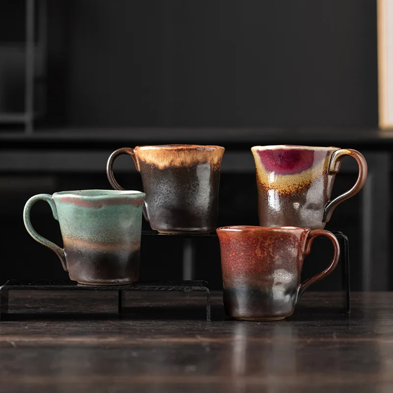 

Ceramic Coffee Cup Good-looking Retro Internet Hot High-Grade Exquisite Ins Style Mug Water Cup Mug Tea Cup