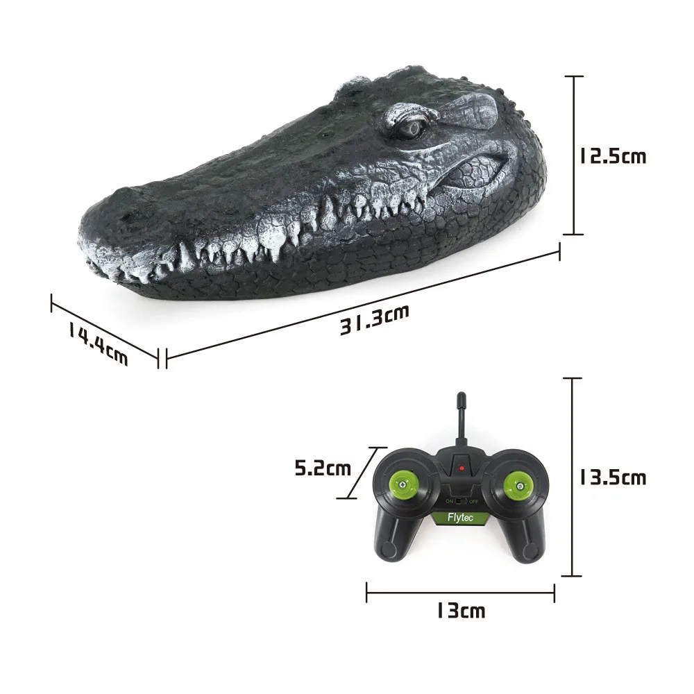 2.4G Simulation Crocodile Head RC Boat Water Racing Remote Control Toys 15km/h Fun Novelty Simulation Spoof Remote Control Boat 6