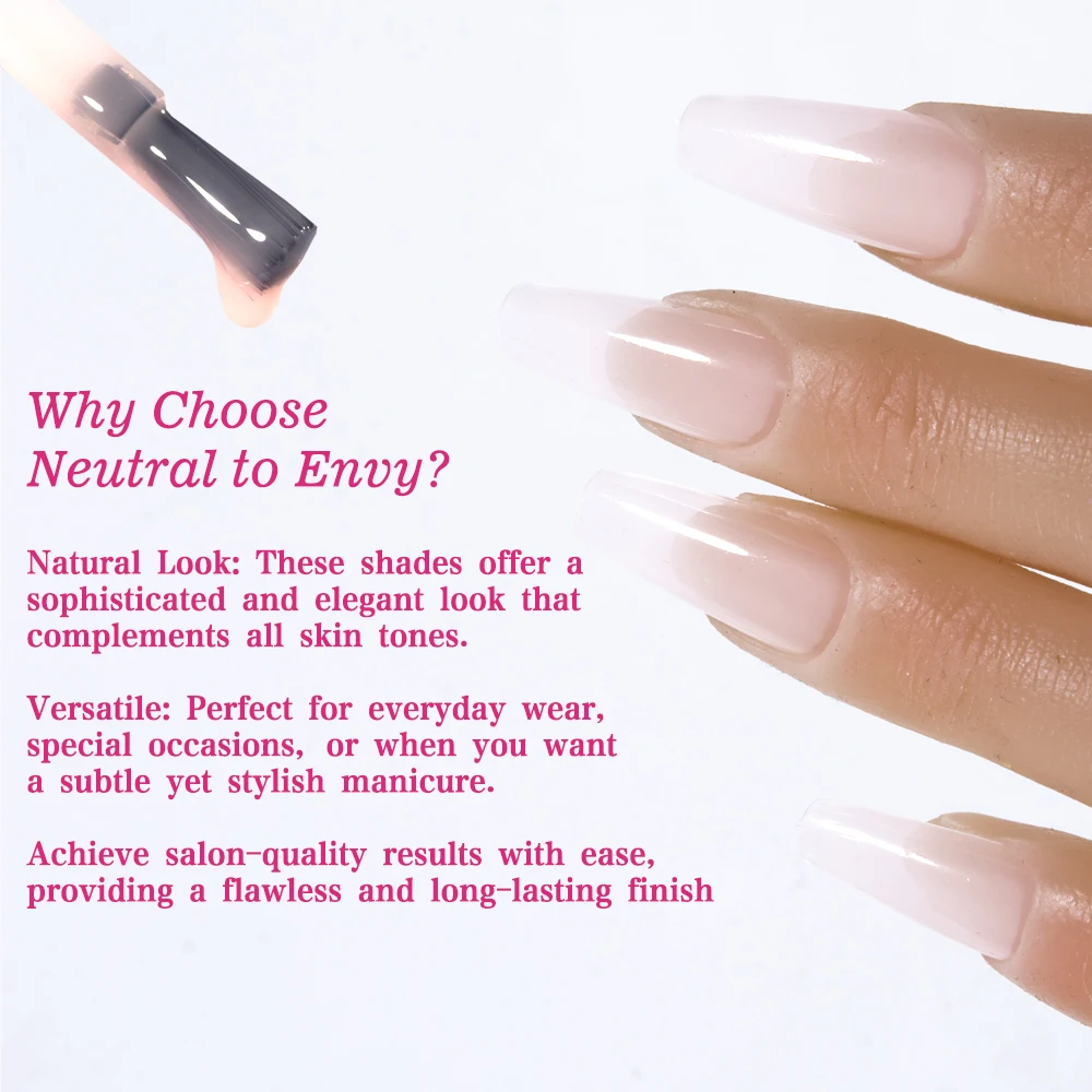Tinovo Uno Nail Strengthener Natural Pink Color Neutral Envy 12ML Quick Dry Nail Growth Base Oil Polish Manicure Art