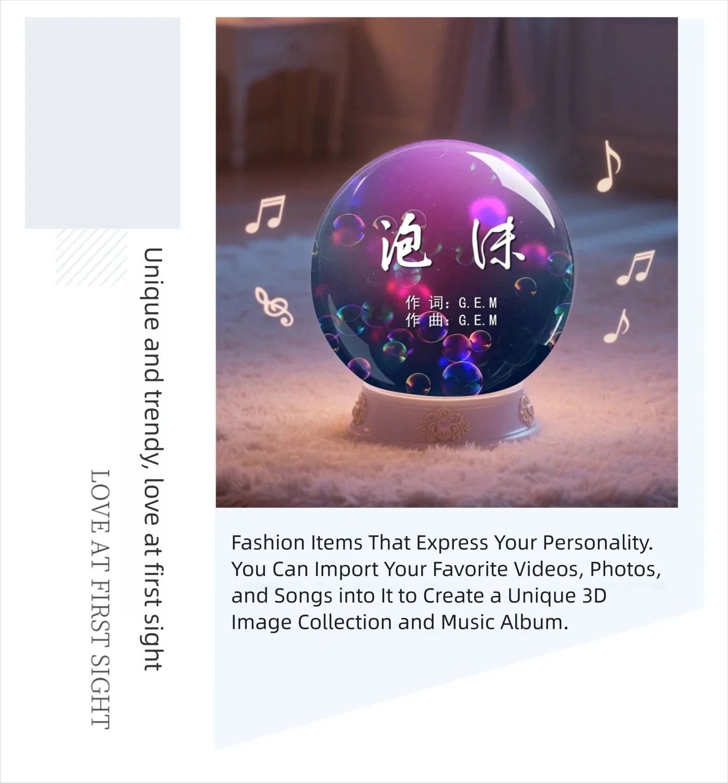 3D Video Memory Orb 4GB Video Player 400mAh Crystal Ball Lamp Resolution 480×480