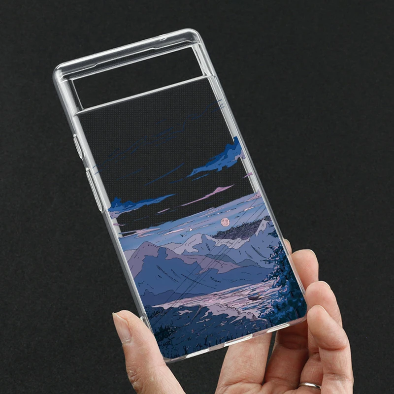 Korean Sunset Scenery Clear Phone Case - Soft Transparent Cover