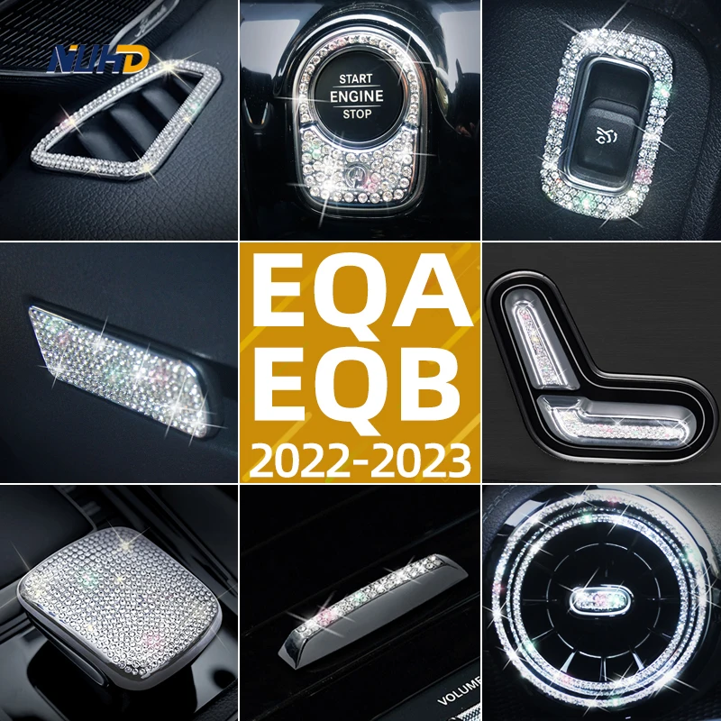 

Automotive Interior Stickers Diamond Decoration Car Protector Patch Accessories For Mercedes-Benz EQA EQB EQA260 EQB350 Series