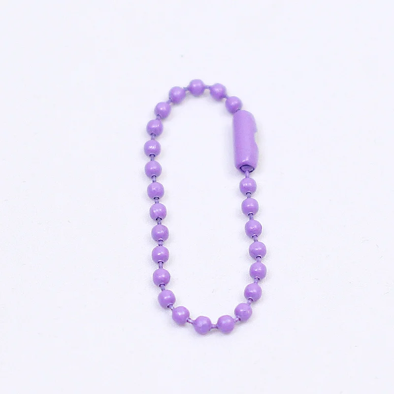 Kurzer 10 cm großer Kugelperlen-Kettenverbinder für Schlüsselanhänger, Schmuckherstellung, Halskette, hängende Armbänder, Puppen, Anhänger, Taschen, Anhänger, Zubehör – Detail 5
