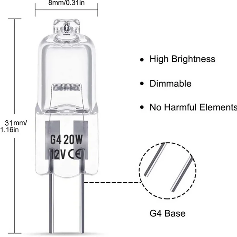 Eco-Friendly Crystal Design G4 LED Lamp Bulbs - Energy Efficient Lighting Solution