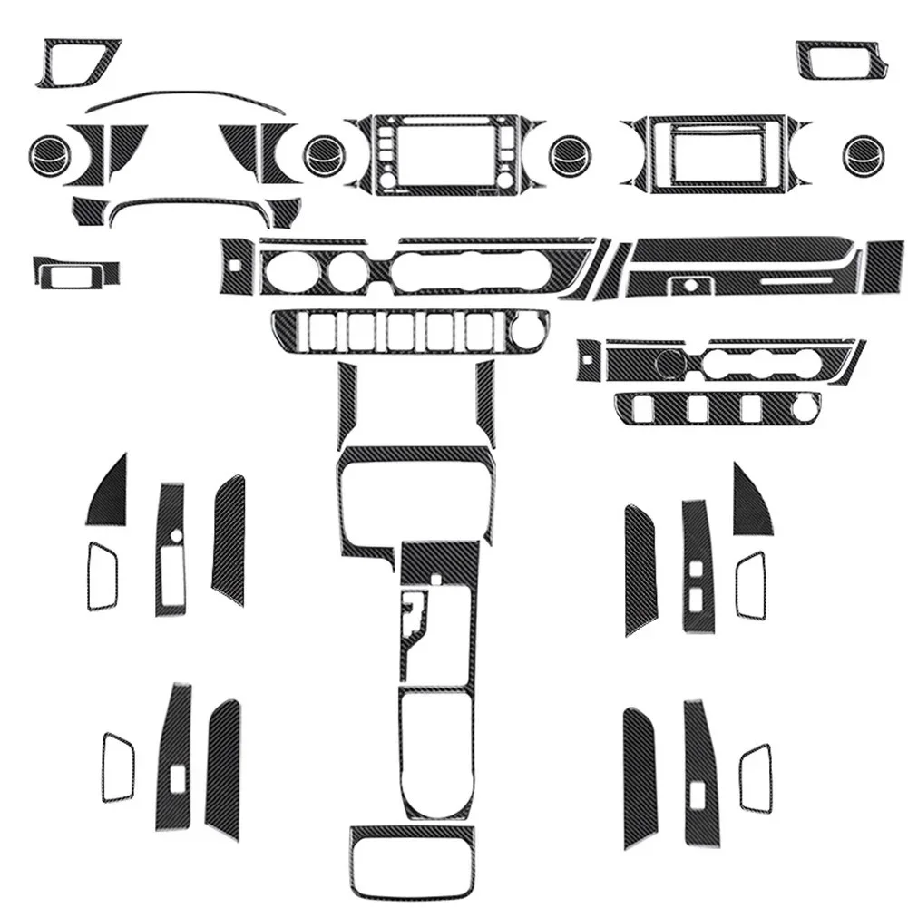 

For Toyota Tacoma 2016 2017 2018 2019 2020 2021 Double Cab Carbon Fiber Black Stickers Car Interior Decorative Accessories