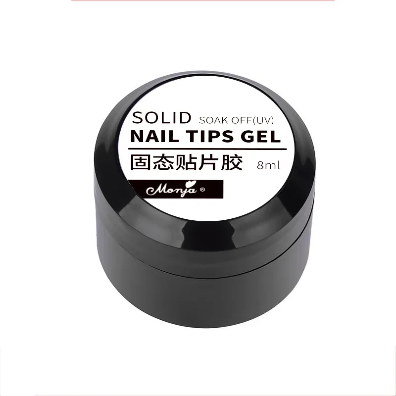 Easy Stick Solid Nail Patch Gel Gummy Adhesive Bond 8ml UV Glue No-Flowing Modelling Stick Tips Clear Solid Nail Art UV Gel nail glue nail gel nail extension gel