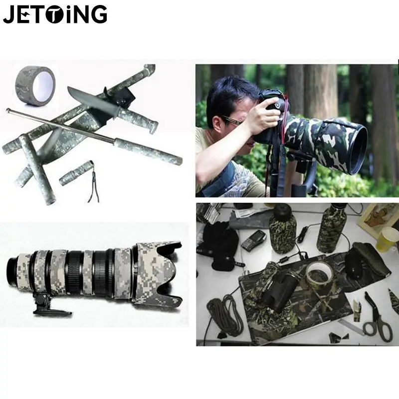 Hunting Accessories Durable Camo Outdoor Shooting Blind Wrap Camouflage Stealth Tape Waterproof 5cmx4.5m 12 Colors