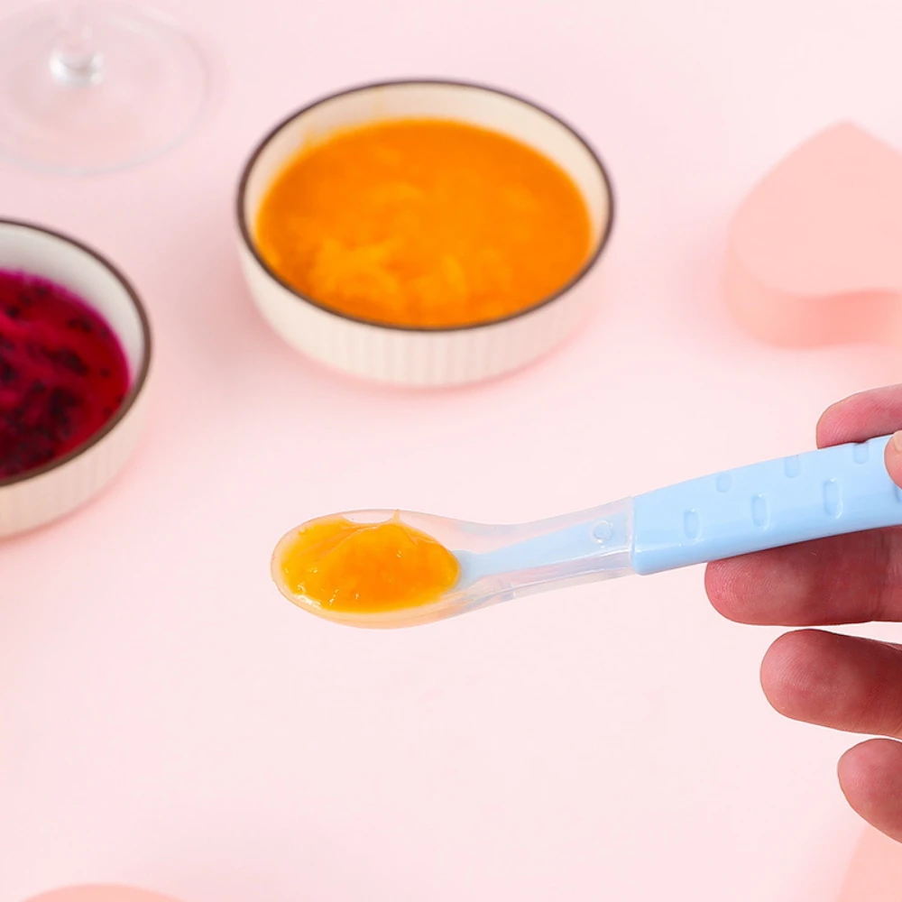 2022 Baby Scraper Apple Puree Spoon Tableware Supplement Food Scraping Mud Double-Headed Stainless Steel Kids Fruit Puree Tools