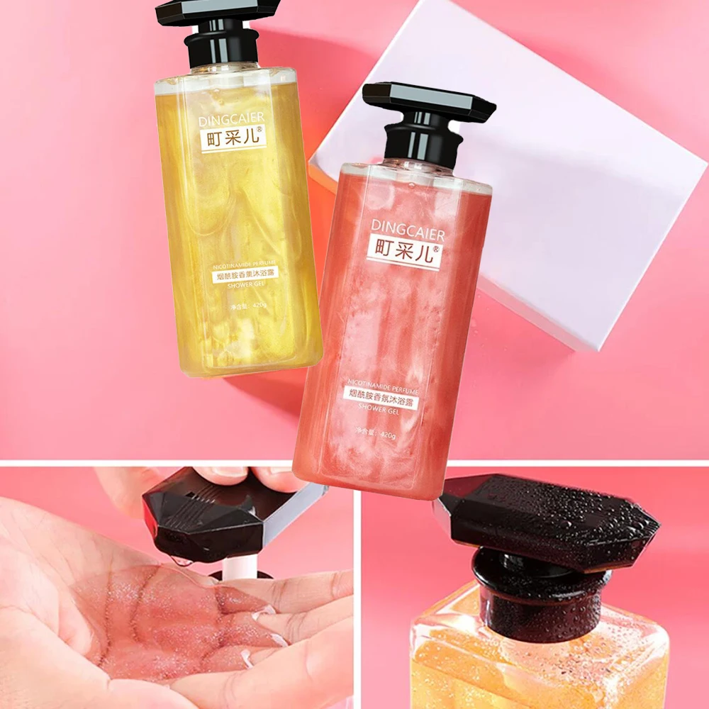 Niacinamide Fragrance Shower Gel Moisturize Refreshing Oil Control Remove Mites Acne Shower Gel Lasting Fragrance Body Bath Wash