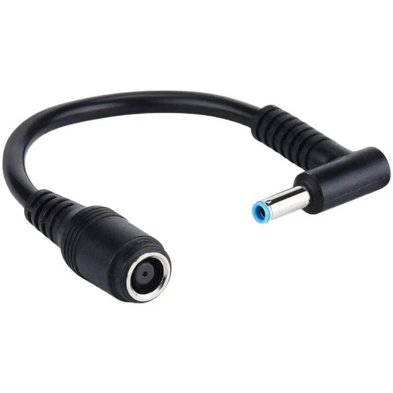 7.4x5.0mm To 4.5x3.0mm Tip DC Power Adapter Charger Connector For HP Laptop Stream Spectre Pavilion Envy Elitebook Split Chrome