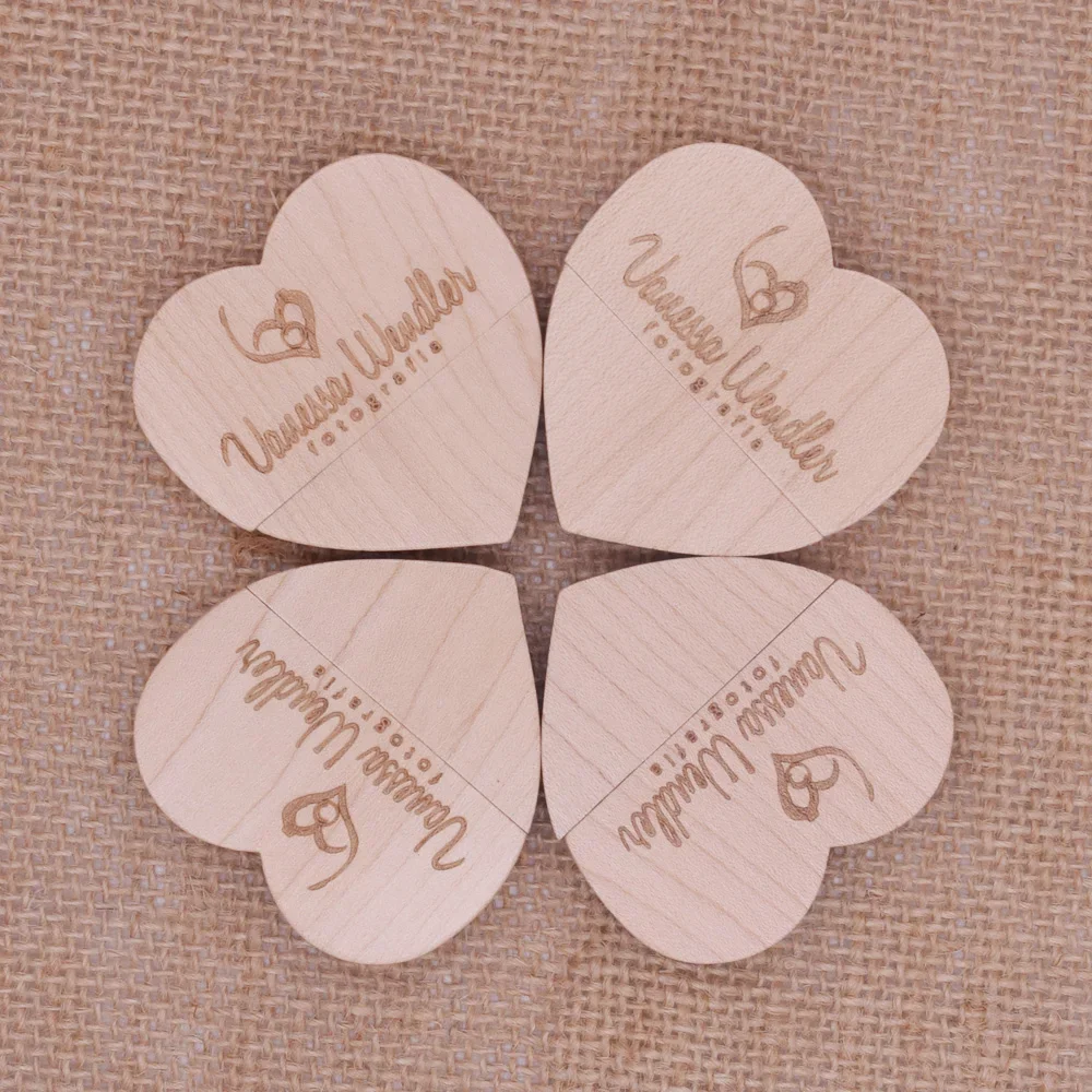 나무 USB 및 박스 플래시 드라이브 펜드라이브, 사진 결혼 선물용 메모리 스틱, 4GB, 8GB, 16GB, 32GB, 64GB, 로트당 20 개 (무료 로고)