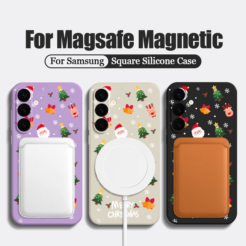 Festive Santa & Elk Magnetic Phone Case with Magsafe Wireless Charging Compatibility