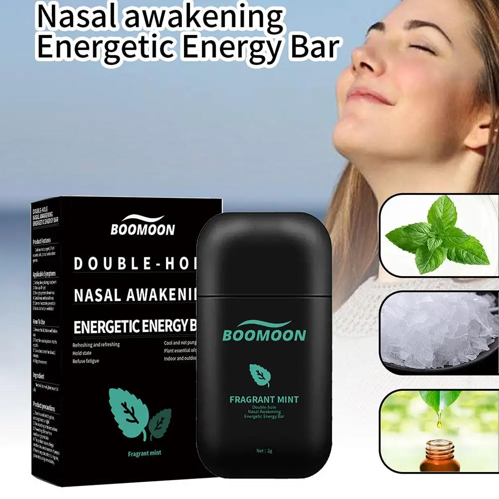 Energizing Aromatherapy Nasal Inhaler Nasal Energy Bar with Fruit Style Essential Oils Boost Work Focus & Energy Men Women