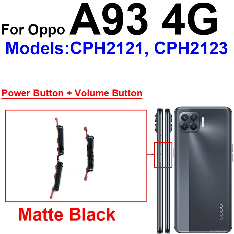 Power Volume Button For OPPO A93 A94 A95 4G 5G Flex Cable Parts button switch control key button replacement parts phone button replacement parts power switch button flex cable replacement