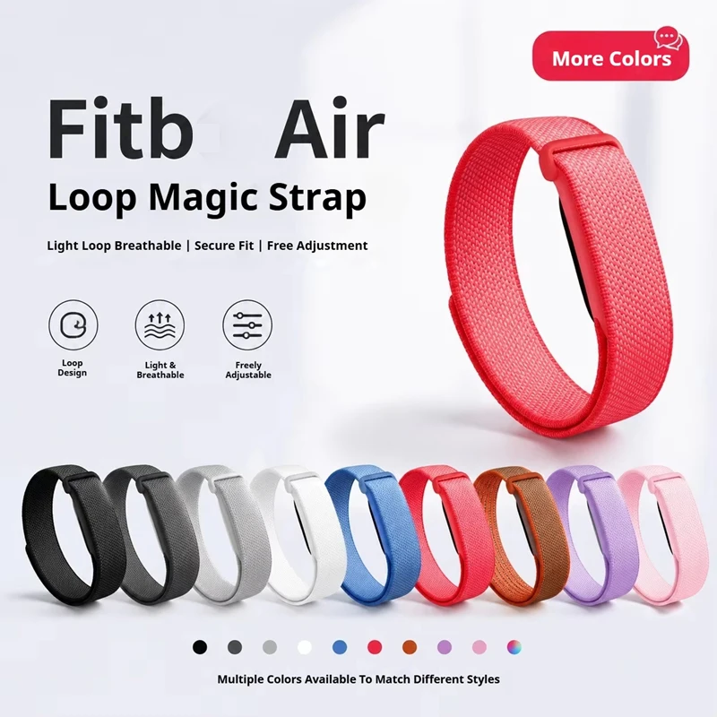 Breathable Nylon Loop Braided Watch Strap - Quick-Dry, Velcro Closure, Outdoor Wristband Replacement